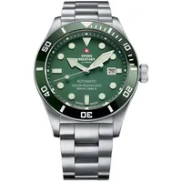 Swiss Military SMA34075.03 Automatik Herrenuhr 44mm 50ATM - Silber/Grün