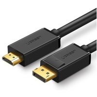 UGREEN Unidirektionales DisplayPort-zu-HDMI-Kabel 4K 30Hz 32 AWG Schwarz 2,0m