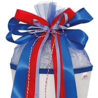 ROTH Schultütenschleife Blue Berry, fertig gebunden in Blau |