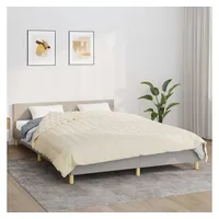 VidaXL Gewichtsdecke Hellcreme 220x240 cm 15 kg Stoff
