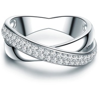 Trilani Ring Sterling Silber Zirkonia in 50 Damen