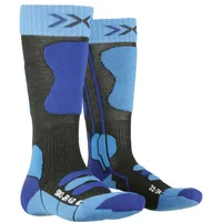 X-Socks Skisocken Junior 4.0 anthracite melange/electric blue 31-34