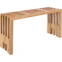 House Nordic Garderobenbank Benidorm Holz Braun Teak