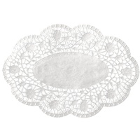 Papstar 500 Mokkadeckchen oval 18 cm x 13 cm,