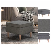 VidaXL Hocker mit Holzbeinen Hellgrau Stoff