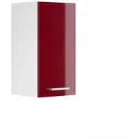 Vicco Hängeschrank R-Line hängender Küchenschrank, Bordeaux Hochglanz/Weiß, 30 cm
