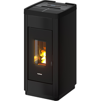 FreePoint Pelletheizkessel Stahl Schwarz 8,5 kW mit Automatik
