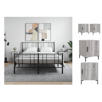 VidaXL Nachttische 2 Stk. Grau Sonoma 40x40x50 cm Holzwerkstoff