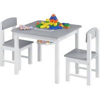 Woltu Kindertisch mit 2 Stühlen, Kindersitzgruppe mit Stauraum, Sitzgruppe