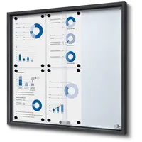 Showdown Displays Showdown® Displays Schaukasten SLIM grau 6x DIN
