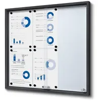Showdown® Displays Schaukasten SLIM grau 6x DIN A4 68,6