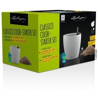 LECHUZA Starterset Classico Color 21, weiß - Pflanzgefäß inkl.