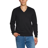 Maerz Muenchen Strickpullover mit V-Ausschnitt, Anthrazit, 58