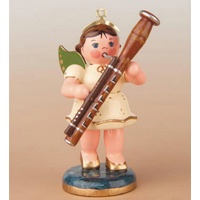 Hubrig Volkskunst Engel mit Fagott 6,5cm / Weihnachtsengel -