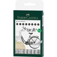 Faber-Castell 166008 - Fineliner Ecco Pigment, 8er Etui,