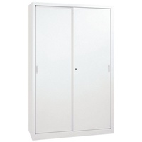 Gürkan Schiebetürenschrank, 100282 lichtgrau 4 Fachböden 120,0 x 45,0
