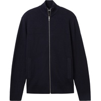 Tom Tailor Herren Strickjacke STRUCTURE MIX Regular Fit Blau