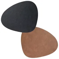 Lind DNA Tischset Curve Double L Recyceltes Leder Cloud/Cloud