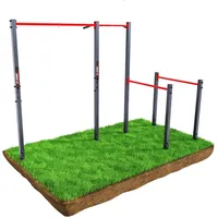 K-Sport Stationäre Outdoor Klimmzugstange + Dip Station bis 150