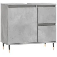 VidaXL Badschrank Betongrau 65x33x60 cm Holzwerkstoff