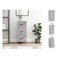 VidaXL Sideboard Betongrau 34,5x34x90 cm Holzwerkstoff