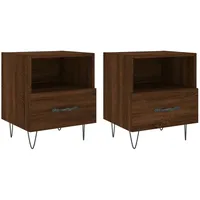 VidaXL Nachttische 2Stk. Braun Eichen-Optik 40x35x47,5cm Holzwerkstoff