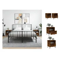 VidaXL Nachtschrank 40 x 35 x 47,5 cm Räuchereiche