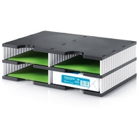 Styro Sortierstation styrodoc duo black & white schwarz/weiß mit