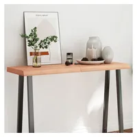 VidaXL Tischplatte 120x40x(2-6) cm Massivholz Behandelt Baumkante