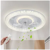 JDONG Deckenventilator mit Beleuchtung und Fernbedienung 36W LED Leise