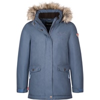 TROLLKIDS Oslo XT Mädchen wasserdichter Wintermantel, Lotusblau/Marine, Größe 140