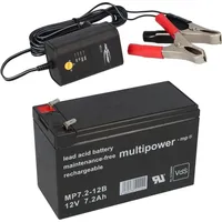 Multipower BLEI AKKU BATTERIE 12V 7,2Ah kompatibel GEL 7,0Ah