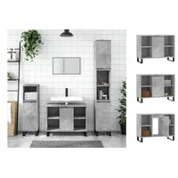 VidaXL Badschrank Betongrau 80x33x60 cm Holzwerkstoff