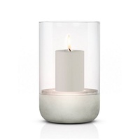 BLOMUS Windlicht Calma Stein, Marmor, Granit Grau Hellgrau S