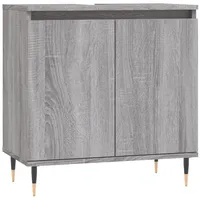 VidaXL Badschrank Grau Sonoma 58x33x60 cm Holzwerkstoff