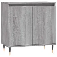 VidaXL Badschrank Grau Sonoma 58x33x60 cm Holzwerkstoff