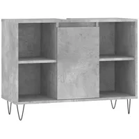 VidaXL Badschrank Betongrau 80x33x60 cm Holzwerkstoff