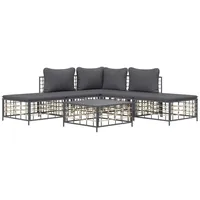 VidaXL Garten-Lounge-Set 6-tlg. anthrazit