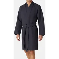 SCHIESSER Bademantel Waffel Piqué - Organic Cotton in Anthrazit
