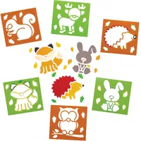 Baker Ross AW896 Schablonen für Kinder, Waldtiere, 6 Stück,