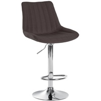 CLP Barhocker Toni Stoff taupe chrom