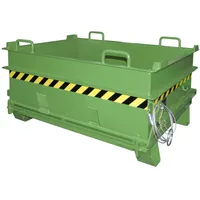 Bauer Südlohn Baustoffcontainer BC 500 (Steinklammer-Entriegelung), lackiert, Resedagrün