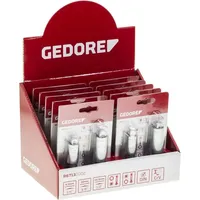 Gedore Red, Schraubstock + Zwinge, Display Reduzier-/Vergrö.Adapter 10tlg