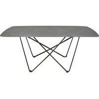 LEONIQUE Esstisch »LAYLA«, Speisetisch, rechteckig, schwarzes Gestell, Keramik, Marmoroptik,