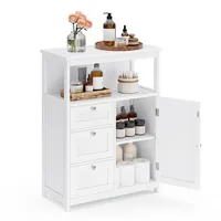 VASAGLE Badkommode Badezimmerschrank, mit 3 Schubladen, verstellbare Ablage -