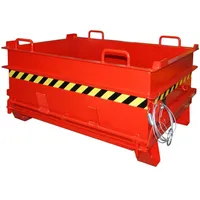Bauer Südlohn Baustoffcontainer BC 500 (Steinklammer-Entriegelung), lackiert, Feuerrot