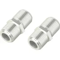 Hama Antennen-Adapter-Set SAT F-Kupplung/F-Kupplung Silber 2 Stück