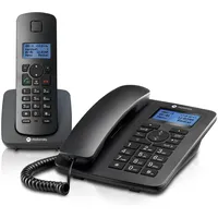 Motorola DECT + Corded Phone Schwarz