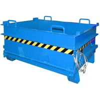Bauer Südlohn Baustoffcontainer BC 500 (Steinklammer-Entriegelung), lackiert, Lichtblau