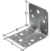 GAH Alberts Schwerlastwinkelverbinder 70x70xmm Anz.Löcher2/16 S.2,5mm GAH
